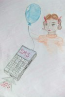 Рубаненко Марьяна Юрьевна, 11 лет. Название рисунка SMS надежды.