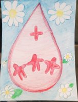 Участник Рубаненко Изабелла Юрьевна, 06.06 2013 г. рождения. Название рисунка  Донор - жизнь.